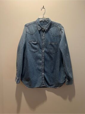 GAP Unisex XL Denim Button-Up Western Shirt